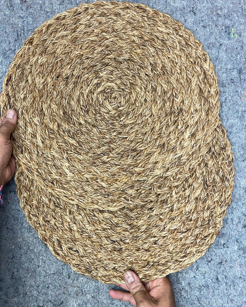More 2 Rattan Jute Placemats, 15"