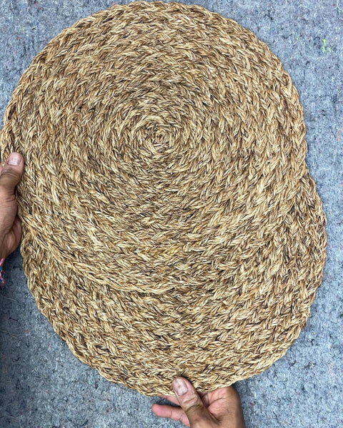 More 2 Rattan Jute Placemats, 15"