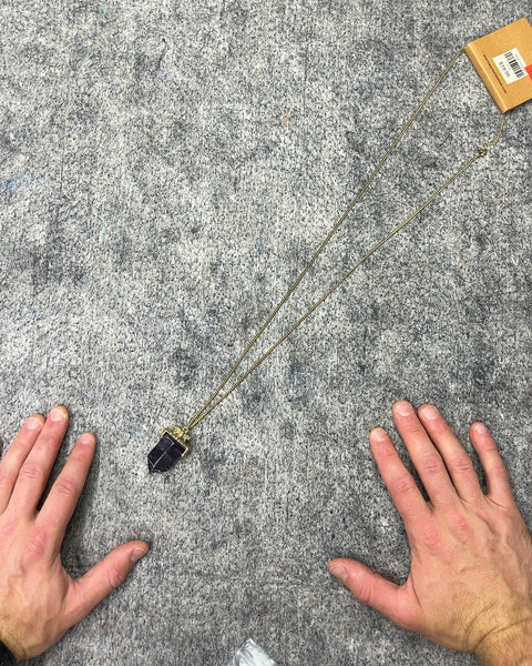 Amethyst Crystal Pendant Necklace