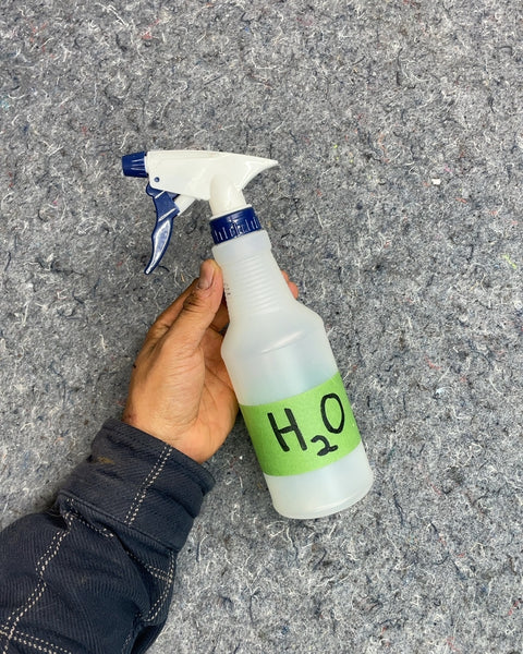 Plastic Spray Bottle with H2O Label