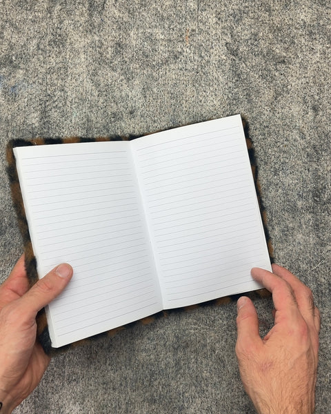 Cool Checkered Faux Fur Notebook
