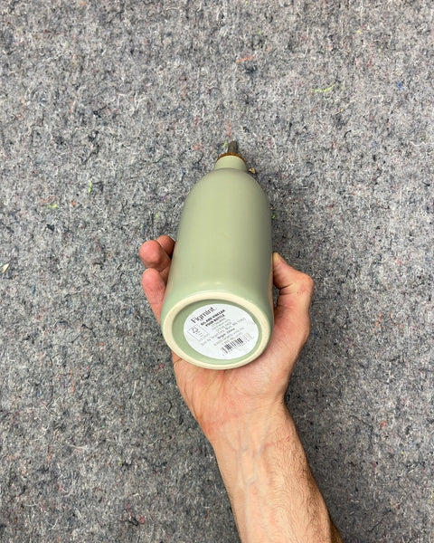 Light Green Ceramic Oil Bottle with Pour Spout