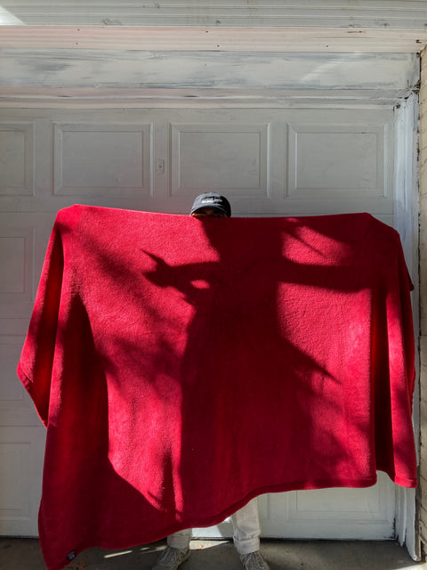 A Warm Red Fleece Blanket, 56x80”