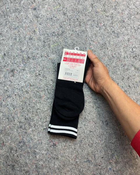 Kappa Black and White Striped Socks for Austin