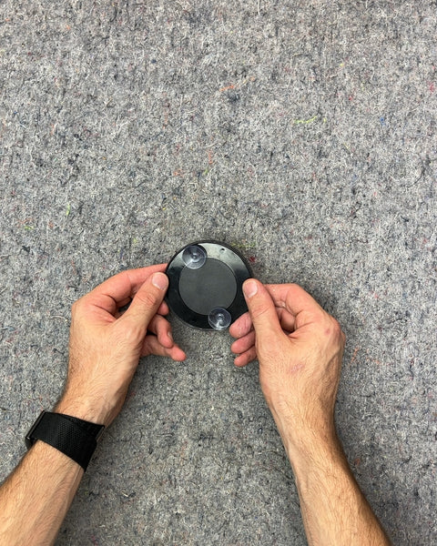 Round Super Zoomed In Makeup Mirror With A Suction Cup Mount