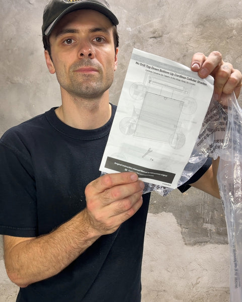 Brand New No Drill Top Down Bottom Up Cordless Cellular Shades, 30x72"