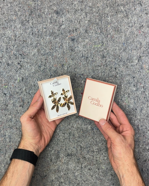 Camila Coelho Gold Flower Earrings