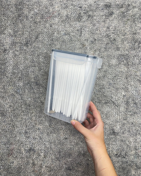 Clear Plastic Airtight Storage Container with Straws