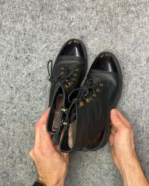 J.Crew Black Lace Up Ankle Boots, Size US 8.5W