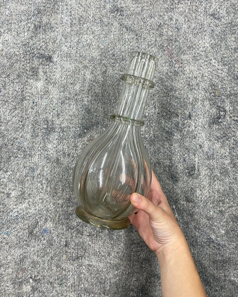 4 Stem Divided Glass Vase, 11 in