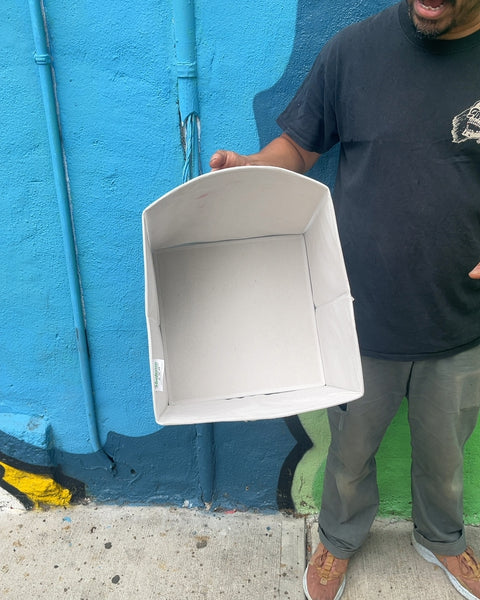 White Collapsible Storage Bin, 13"