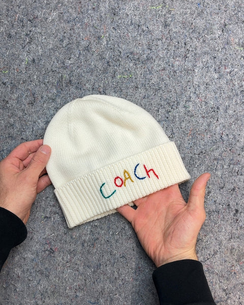 Coach Merino Wool Embroidered Beanie