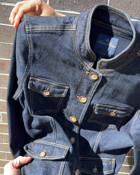 Cool Brooks Brothers Denim Jacket, Size Women 10