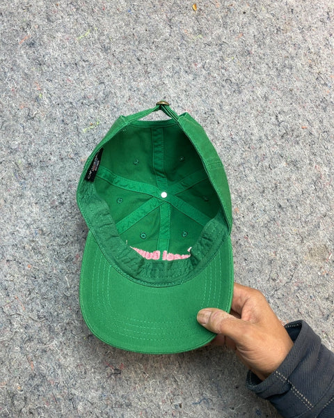 Green Baseball Cap with "Angel Bunny" Embroidery