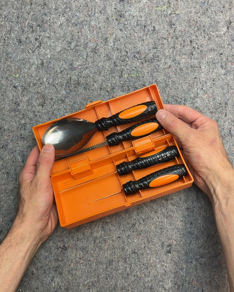 Orange and Black Pumpkin Carving Tool Set