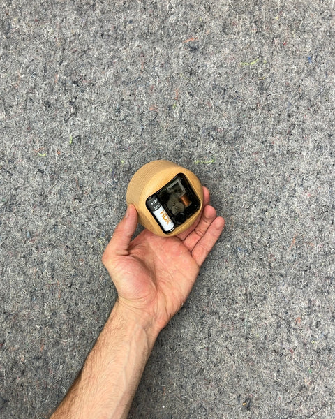 Small Round Wood Desk Clock