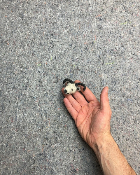 Needle-felted Valais Blacknose Sheep