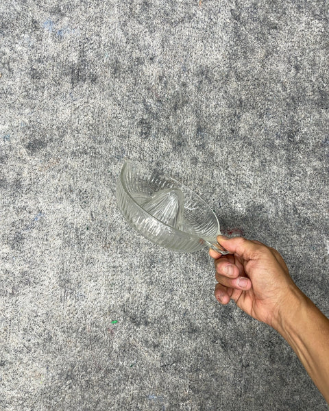 Clear Glass Citrus Juicer Reamer with Handle and Spout