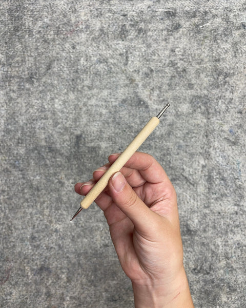 Double-Ended Wooden Ball Stylus Sculpting & Embossing Tool