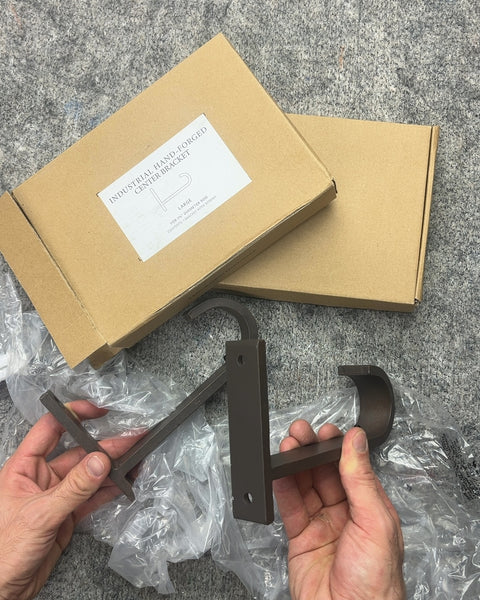 Two Industrial Hand-Forged Brackets From Restoration Hardware