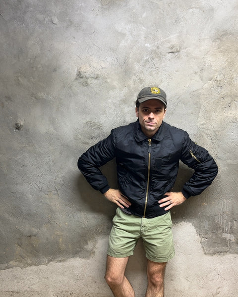 Alpha Industries Black Slim Fit Bomber Jacket, Size Small