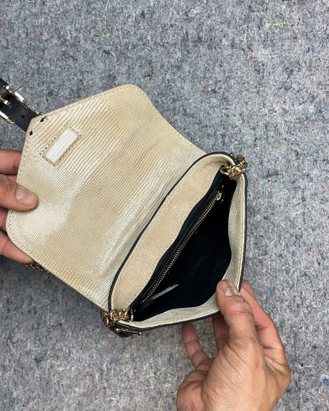 Ann Taylor Two-Tone Leather Purse
