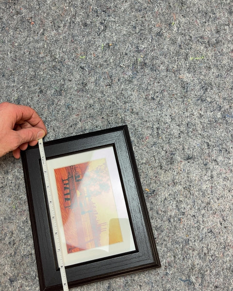 Nice Wooden Frame With NY Pic, 7.5x9.5"
