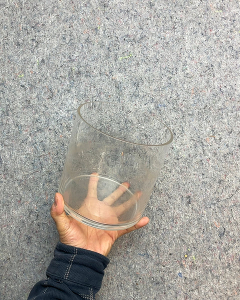 Clear Glass Cylinder Vase, 6x6"