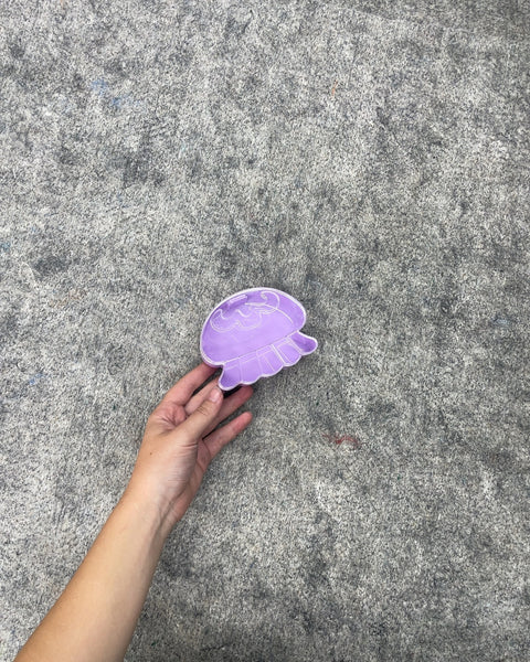 Purple Jellyfish Shaped Plastic Trinket Container