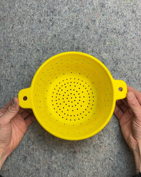 Yellow Collapsible Silicone Colander