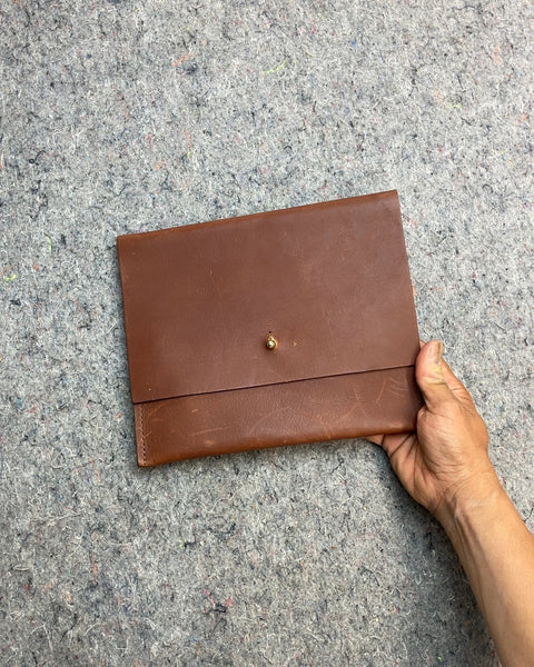 Libby Lane Brown Leather Clutch Bag