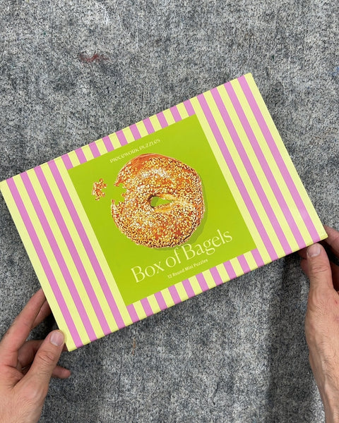 Piecework Puzzles Box of Bagels 12 Round Mini Puzzles