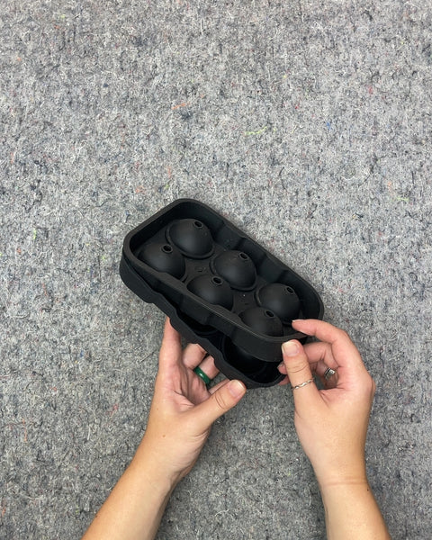 Black Silicone Round Ice Cube Tray