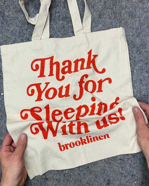 Brooklinen Thank You for Sleeping With Us Tote Bag