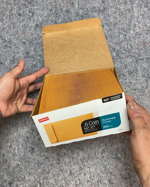 Staples #6 Coin Gummed Envelopes, 250 Count