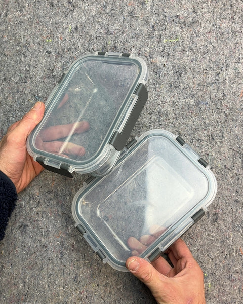 Clear Glass Food Storage Containers with Lids