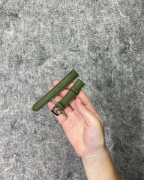 Genuine Leather Green Watch Strap, Sz 18