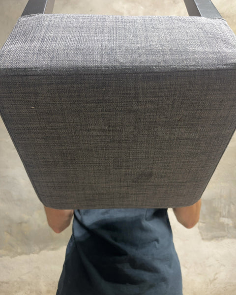 IKEA Nils Upholstered Grey Stool