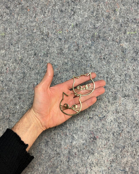 Two Cat-Shaped Earrings