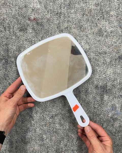 White Handheld Vanity Mirror