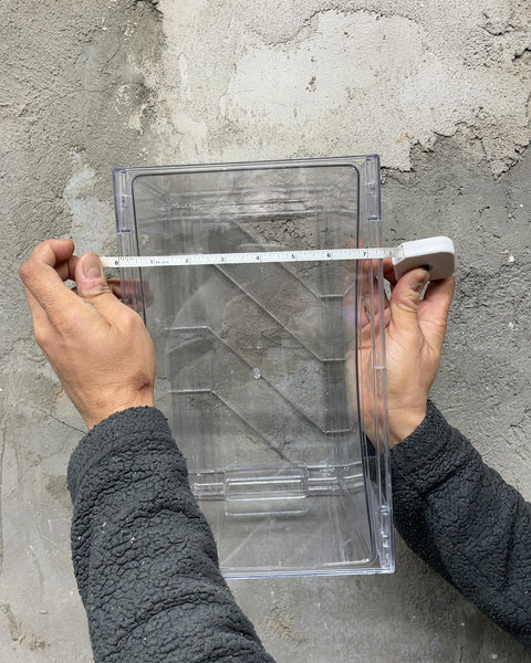 Single Serious Clear Plastic Storage Bin, 12x7x6"
