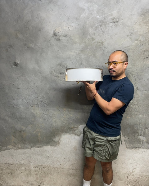 White Round Ceiling Light Fixture, 15x4x5"