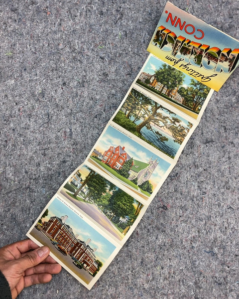 Vintage Postcard Collection with Tin
