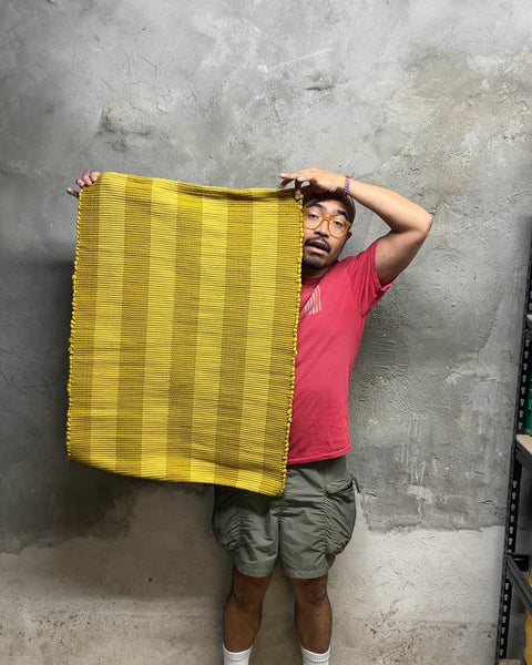 Hawkins York Yellow Striped Rug, 34x24"