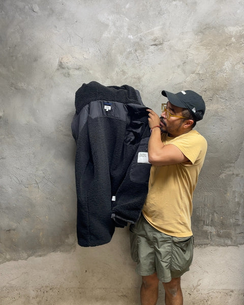 Bridge & Burn Black Sherpa Lined Jacket, Size XL