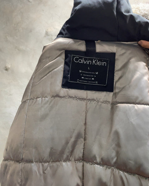 Calvin Klein Faux Fur Hooded Parka Jacket, Size L