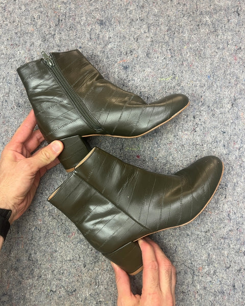 Urban Outfitters Green Ankle Boots, Size US 7W