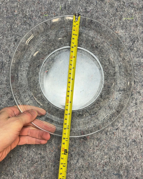 Pretty Clear Glass Shallow Serving Bowl Made In France, 11"