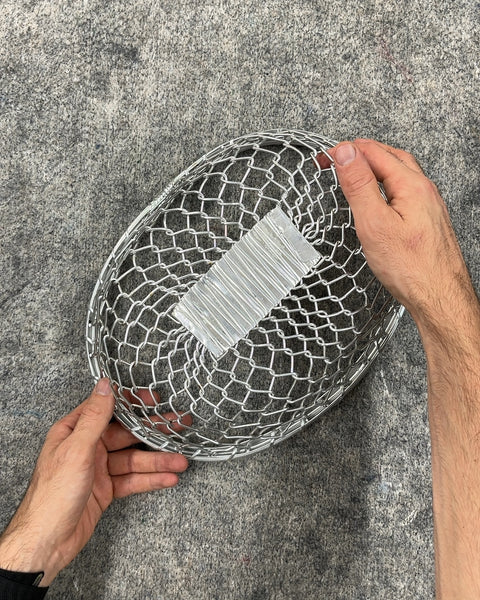 Silver Metal Wire Basket, 12"