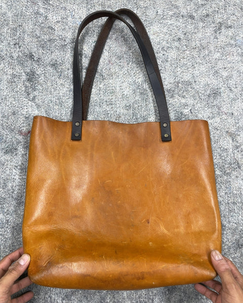 Portland Leather Goods Brown Leather Tote Bag